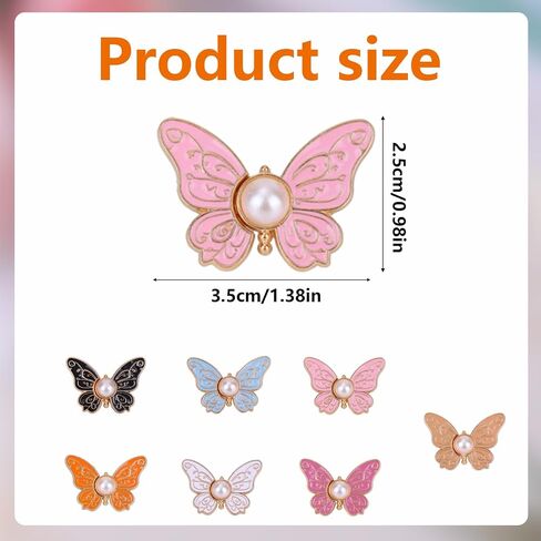 7pcs butterfly الخصر مشدود للنساء ، سراويل زر الخصر دبابيس دبابيس الإبزيم لا خياطة لا أدوات مقاطع قابلة للتعديل مزودات لوازم الجينز الفضفاض in Saudi Arabia
