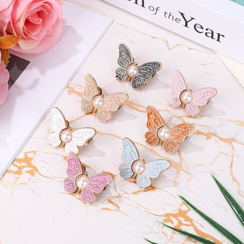 7pcs butterfly الخصر مشدود للنساء ، سراويل زر الخصر دبابيس دبابيس الإبزيم لا خياطة لا أدوات مقاطع قابلة للتعديل مزودات لوازم الجينز الفضفاض in Saudi Arabia