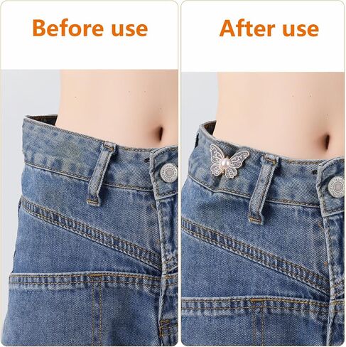 7pcs butterfly الخصر مشدود للنساء ، سراويل زر الخصر دبابيس دبابيس الإبزيم لا خياطة لا أدوات مقاطع قابلة للتعديل مزودات لوازم الجينز الفضفاض in Saudi Arabia