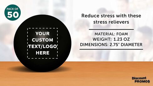 Custom Stress Balls for Adults Set of 50, Personalized Bulk Pack - Relief, Perfect for Your Desk, Office or Home - Blue in Saudi Arabia