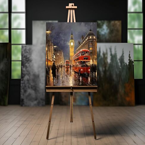 ZUVRDIAI London City Night View, DIY Paint by Number Kits Pack On Canvas, Includes Brushes and Paints, Gifts for Festival, 40x50cm NO Frame in Saudi Arabia