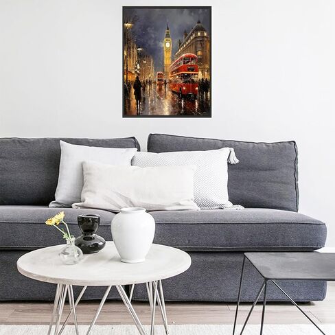 ZUVRDIAI London City Night View, DIY Paint by Number Kits Pack On Canvas, Includes Brushes and Paints, Gifts for Festival, 40x50cm NO Frame in Saudi Arabia