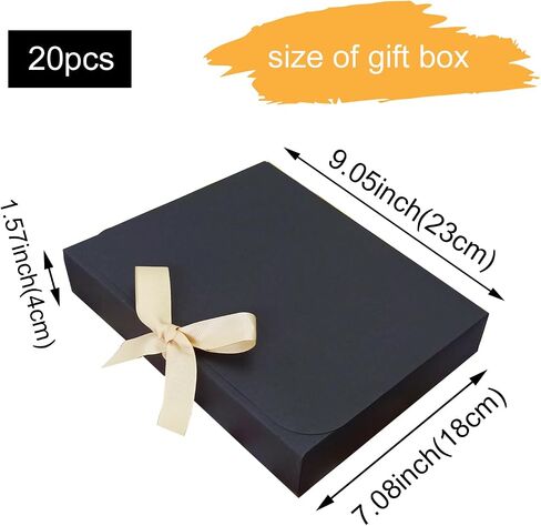 Sulalin 20 Pack Paper Gift Box bluk مع شريط التغليف الهدايا القابل للطي القابل للطي لتقديم هدايا اقتراح وصيفه الشرف. in Kuwait