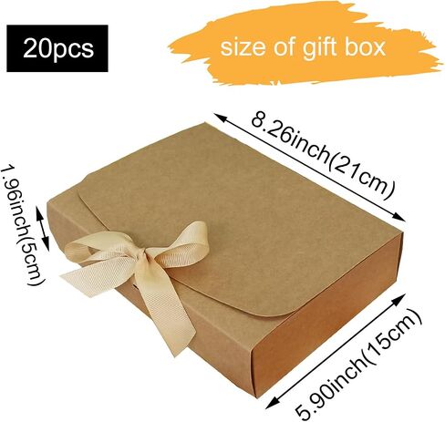 Sulalin 20 Pack Paper Gift Box bluk مع شريط التغليف الهدايا القابل للطي القابل للطي لتقديم هدايا اقتراح وصيفه الشرف. in Kuwait