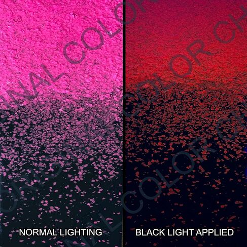 1/4" Blacklight Sensitive Neon Decorative Floor Coating Flakes for Epoxy Flooring - Vibrant UV Reactive Colors - Ideal for Garages, Basements, and More - 1 Pound (Neon Blue) in Kuwait