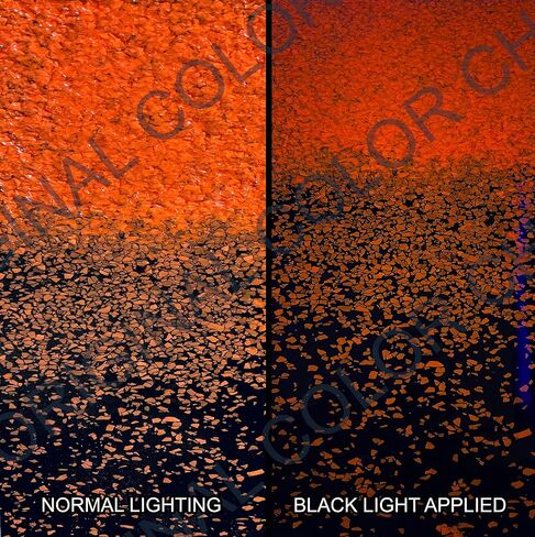 1/4" Blacklight Sensitive Neon Decorative Floor Coating Flakes for Epoxy Flooring - Vibrant UV Reactive Colors - Ideal for Garages, Basements, and More - 1 Pound (Neon Blue) in Kuwait