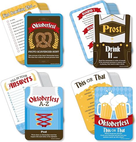Big Dot of Happiness Oktoberfest - 4 German Beer Festival Games - 10 Cards Each - Gamerific Bundle in Saudi Arabia