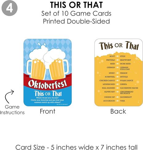 Big Dot of Happiness Oktoberfest - 4 German Beer Festival Games - 10 Cards Each - Gamerific Bundle in Saudi Arabia