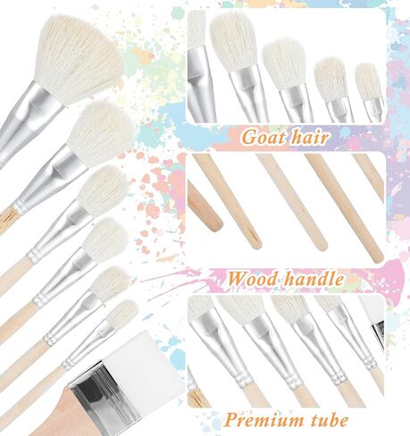 7 PCS Mop Paint Fairs for Acrylic Painting ، Brush Brush for Acrylic Painting ، فرش الطلاء المتنوعة ذات الحجم المتنوع للطلاء بالزيوت المائية ، فن الوجه والجسم in Kuwait