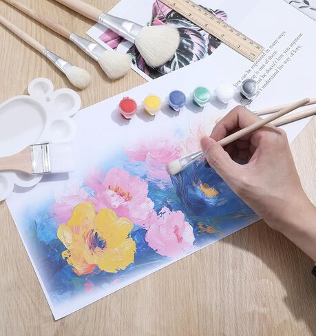 7 PCS Mop Paint Fairs for Acrylic Painting ، Brush Brush for Acrylic Painting ، فرش الطلاء المتنوعة ذات الحجم المتنوع للطلاء بالزيوت المائية ، فن الوجه والجسم in Kuwait