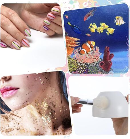 7 PCS Mop Paint Fairs for Acrylic Painting ، Brush Brush for Acrylic Painting ، فرش الطلاء المتنوعة ذات الحجم المتنوع للطلاء بالزيوت المائية ، فن الوجه والجسم in Kuwait