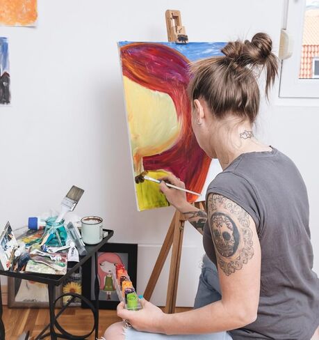 7 PCS Mop Paint Fairs for Acrylic Painting ، Brush Brush for Acrylic Painting ، فرش الطلاء المتنوعة ذات الحجم المتنوع للطلاء بالزيوت المائية ، فن الوجه والجسم in Kuwait