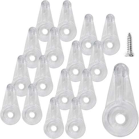 مقاطع معلقة مرآة 25pcs ، مقاطع تجنيب زجاجية ، مقاطع تصاعد المرآة البلاستيكية معلقة أجهزة لتثبيت باب خزانة زجاجية (واضح) in Kuwait