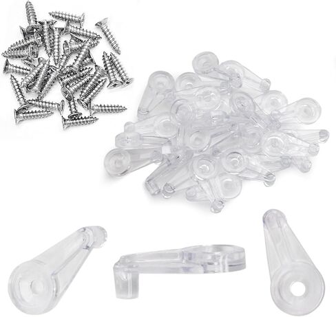 مقاطع معلقة مرآة 25pcs ، مقاطع تجنيب زجاجية ، مقاطع تصاعد المرآة البلاستيكية معلقة أجهزة لتثبيت باب خزانة زجاجية (واضح) in Kuwait