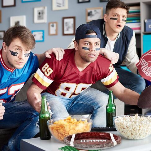Football Oval Paper Plates and Napkins Football Party Supplies 11" Heavy Duty Football Paper Food Tray Dinnerware for Super Football Bowl Sports Birthday Game Day Party Decor,25 Guests in Saudi Arabia