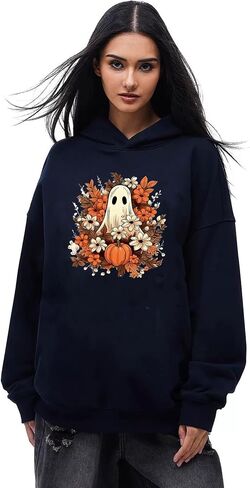 12 Sheets Halloween Ghost Iron on Transfers Pumpkin Bow Iron on Patches Fall Floral Heat Transfer Vinyl Designs Cute Iron on Decal for Hat Women&Men T-Shirt Pillow Canvas Bag DIY Decor in Kuwait