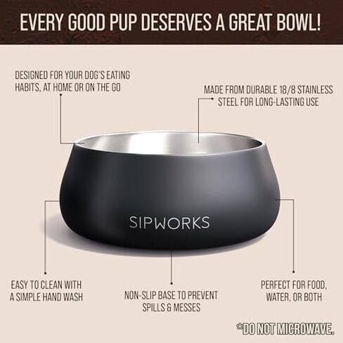 Dog Bowl - Weighted Stainless Steel Dog Bowl with Non-Slip Base - Portable Metal Food and Water Bowls for Dogs - Pet Bowls for All Breeds Sizes for Travel & Outdoor Play - 32oz | Cobalt in Saudi Arabia