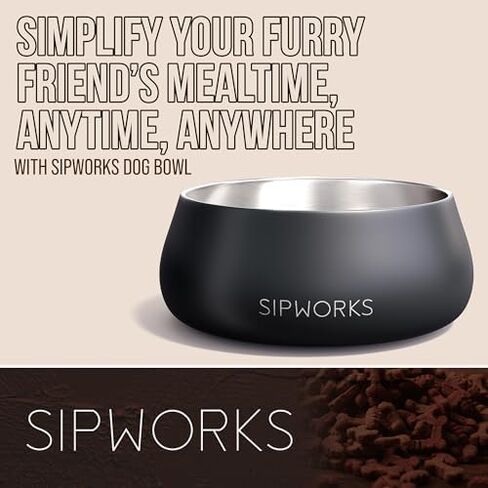 Dog Bowl - Weighted Stainless Steel Dog Bowl with Non-Slip Base - Portable Metal Food and Water Bowls for Dogs - Pet Bowls for All Breeds Sizes for Travel & Outdoor Play - 32oz | Cobalt in Saudi Arabia
