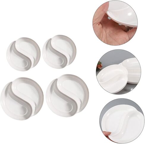 homoyoo 4pcs tai ji mixing tresing مجموعة للألوان المائية والرسم الأكريليكي صواني الصباغ غير المصقفة للفنانين والحرف اليدوية DIY in Saudi Arabia