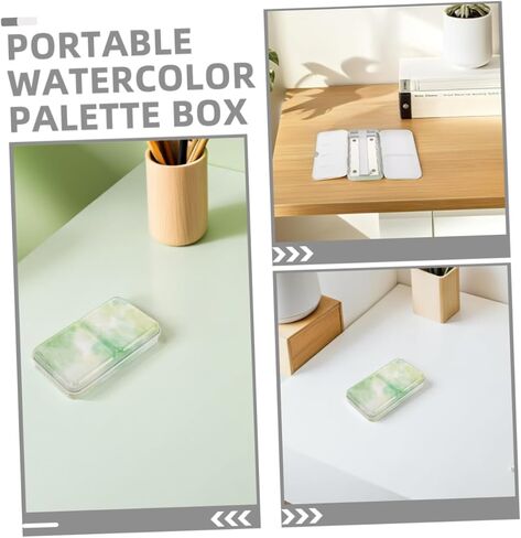 2pcs Durable Paint Mixing Tray with Built in Lid Travel Friendly Design for Artists and Students for DIY in Saudi Arabia