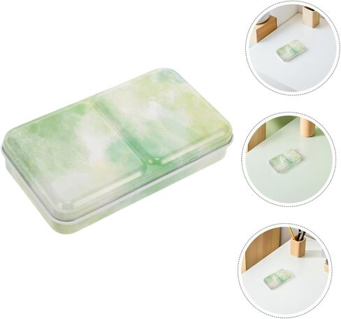 2pcs Durable Paint Mixing Tray with Built in Lid Travel Friendly Design for Artists and Students for DIY in Saudi Arabia