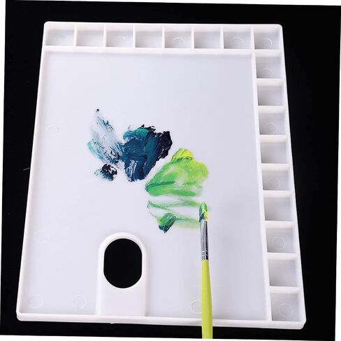 3Pcs Plastic Watercolor Pigment Trays 17 Grids for Mixing Paints for Artists and Hobbyists for Watercolors and Gouache in Saudi Arabia