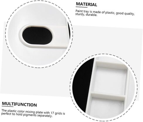 3Pcs Plastic Watercolor Pigment Trays 17 Grids for Mixing Paints for Artists and Hobbyists for Watercolors and Gouache in Saudi Arabia
