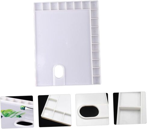 3Pcs Plastic Watercolor Pigment Trays 17 Grids for Mixing Paints for Artists and Hobbyists for Watercolors and Gouache in Saudi Arabia