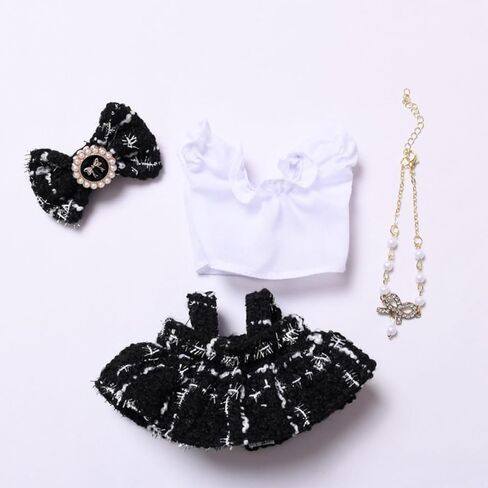 Doll Clothes 4-Piece Sets Compatible with Labubu Clothes Dolls Accessories Adorable Dress Up Suitable for 17CM (6.7INCHES) Dolls (No Doll) in Saudi Arabia