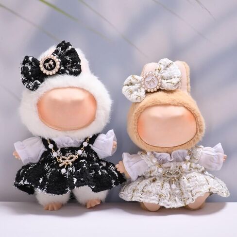 Doll Clothes 4-Piece Sets Compatible with Labubu Clothes Dolls Accessories Adorable Dress Up Suitable for 17CM (6.7INCHES) Dolls (No Doll) in Saudi Arabia