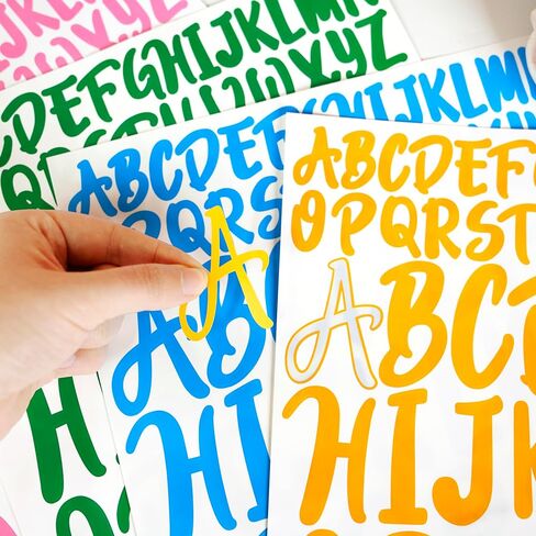 Bemeol 1872 Pieces Letter Stickers 36 Sheet Self Adhesive Stick on Letters Capital Alphabet Sticker Letter for Bulletin Board Classroom Craft Home Decor(1 Inch,2 Inch) in Saudi Arabia