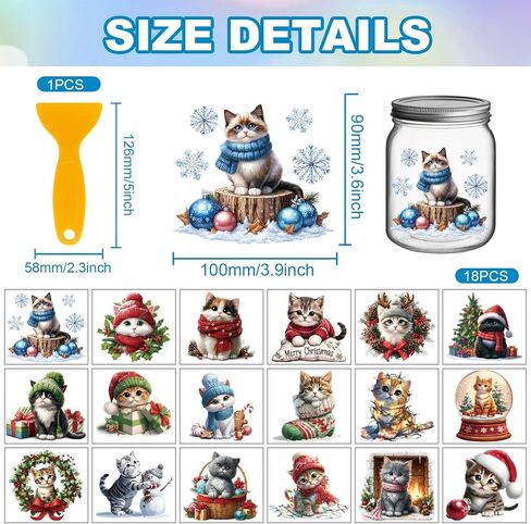 Globleland 18 Sheets Christmas Gingerbread Man Transfer Stickers 3.9x3.6inch Christmas Christmas Tree Sled Rection Fruct on Transfor in Saudi Arabia