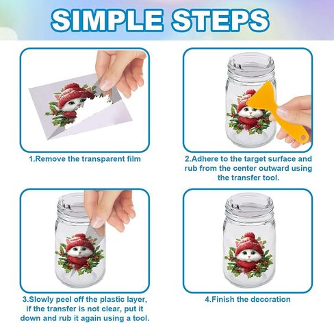 Globleland 18 Sheets Christmas Gingerbread Man Transfer Stickers 3.9x3.6inch Christmas Christmas Tree Sled Rection Fruct on Transfor in Saudi Arabia