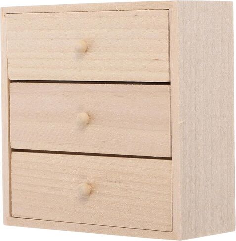 Mini Doll House Bookcitice Playset Accessories - Miniature Wood Bookshelf & Cabinet Room Room Unit in Kuwait
