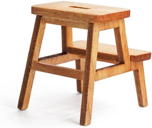 Odoria 1/12 Miniature Step Stool Dollhouse Accessories, White in Saudi Arabia