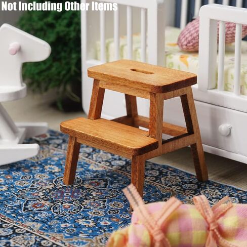 Odoria 1/12 Miniature Step Stool Dollhouse Accessories, White in Saudi Arabia