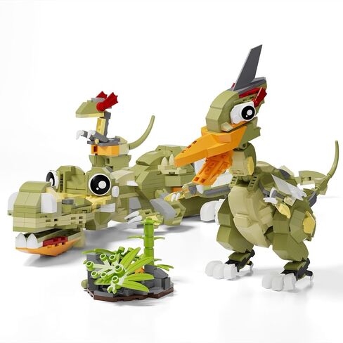 2 في 1 مجموعة من بيروسوريا و Crocodile Dinosaur World Park ، مجموعات ألعاب Dino Blocks للأولاد ، عمرها 6 سنوات من العمر in Saudi Arabia