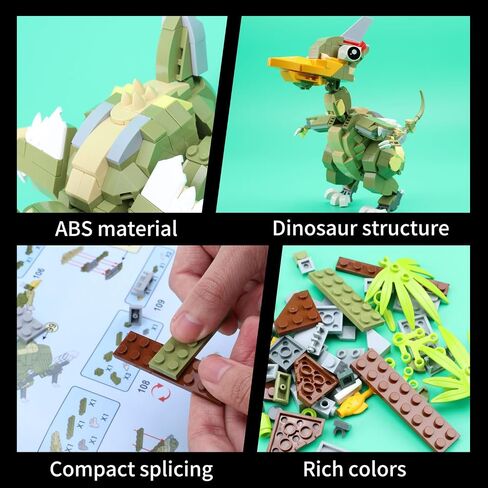 2 في 1 مجموعة من بيروسوريا و Crocodile Dinosaur World Park ، مجموعات ألعاب Dino Blocks للأولاد ، عمرها 6 سنوات من العمر in Saudi Arabia