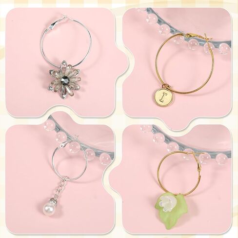 32pcs نتائج أقراط Hoop ، حلقة قرط مستديرة ، إكسسوارات أقراط مفتوحة ، تصنع المجوهرات Make DIY 20 مم 25 مم 30 مم- الذهب والفضة in Saudi Arabia
