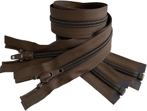 2pcs ykk #5 24 "بوصة من نايلون لفائف متوسطة الوزن سترة رياضية سستة فصل اختر لونك المصنوع في الولايات المتحدة (MOCCA Brown #569W) in Saudi Arabia