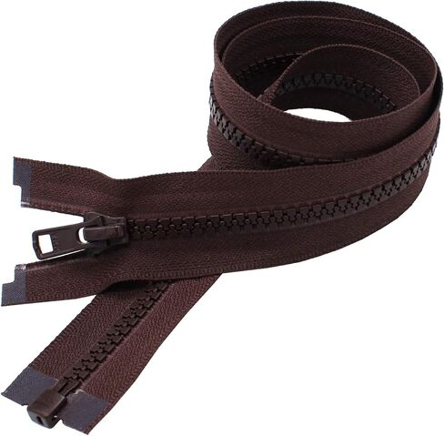 17" Vislon Zipper ~ YKK #5 Molded Plastic ~ Separating - 917 Dark Chocolate Brown (1 Zippers/Pack) in Saudi Arabia