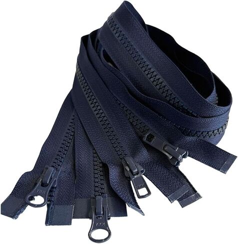 2pcs ykk #5 مفصول في اتجاهين بلاستيكيين مقولبان ، سستة سترة مفتوحة - لون الشريط: منتصف الليل البحرية #058W - اختر طولك - مصنوع في الولايات المتحدة (منتصف الليل البحرية #058W ، 32 "بوصة) in Kuwait