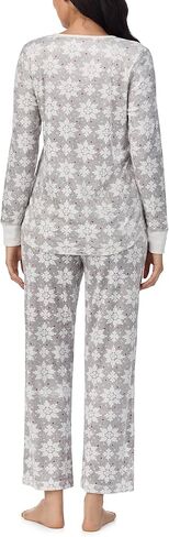 Nautica Womens 2 Piece Fleece Pajama Sleepwear Set (X-Small, Mixed Grey) in Saudi Arabia