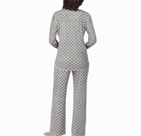 Nautica Womens 2 Piece Fleece Pajama Sleepwear Set (X-Small, Mixed Grey) in Saudi Arabia