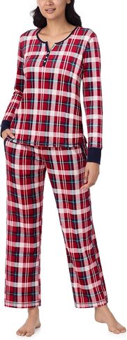 Nautica Womens 2 Piece Fleece Pajama Sleepwear Set (X-Small, Mixed Grey) in Saudi Arabia