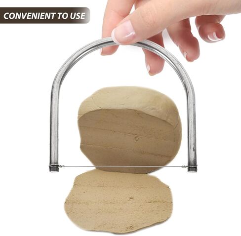 SEWACC Pottery Wire Tool Clay Wire Cutter Stainless Steel Clay Cutter Hand Pottery Cut Off Tool for Artists Cutting Mud Handcraft in Saudi Arabia