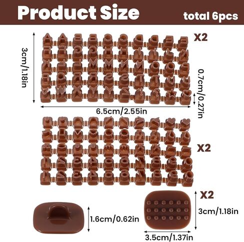 6 Pcs Letter Stamps for Clay Letter Numeral Polymer Clay Tools Reusable Alphabet Number Stamps Tools with Double Small Alphabet Numeric Symbols for Pottery DIY Handmade Crafts Pottery Fondant Cookie in Saudi Arabia