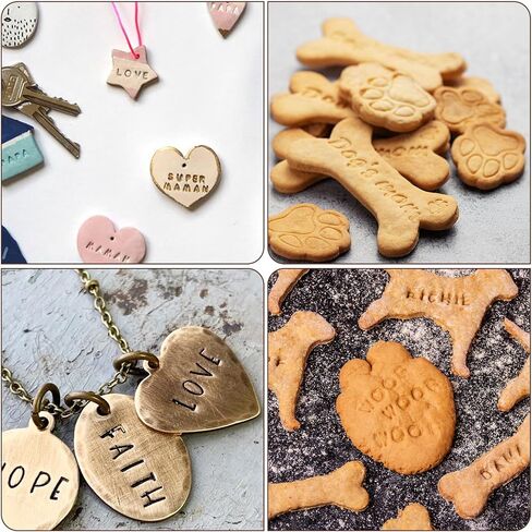6 Pcs Letter Stamps for Clay Letter Numeral Polymer Clay Tools Reusable Alphabet Number Stamps Tools with Double Small Alphabet Numeric Symbols for Pottery DIY Handmade Crafts Pottery Fondant Cookie in Saudi Arabia