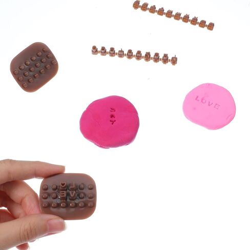 6 Pcs Letter Stamps for Clay Letter Numeral Polymer Clay Tools Reusable Alphabet Number Stamps Tools with Double Small Alphabet Numeric Symbols for Pottery DIY Handmade Crafts Pottery Fondant Cookie in Saudi Arabia