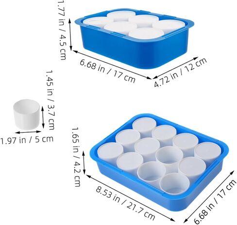 2pcs Watercolor Oil Painting Palette Gouache Paint Palette Mixing Tray Cups Art Supplies in Saudi Arabia